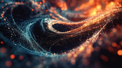 Poster - Swirling magic dust creating an abstract vortex with bokeh effect