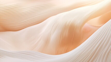 Poster - Beige pleated fabric forming elegant waves and folds