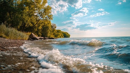 Wall Mural - Coastline with shoreline