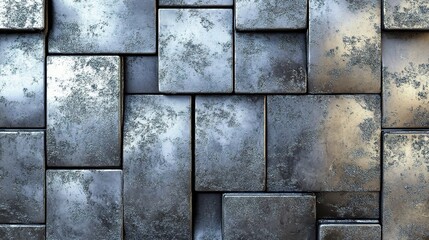 Poster - High-Quality Silver Metal Texture Design for Background Use