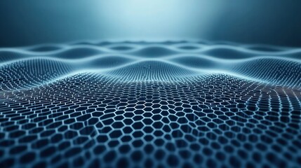 Abstract background blue mesh hexagon backgrou