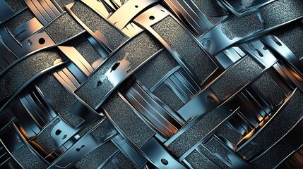 Poster - Intricate Metal Pattern Background with Complex Designs and Texture