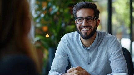 Wall Mural - Man enjoying coffee at table