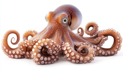 octopus. octopus on white background. animal