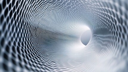 Poster - Abstract White Gradient Curve Pattern on Grey Background Design