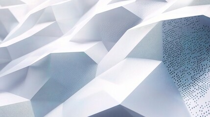 Poster - Abstract White and Silver Geometric Background for Business Purposes