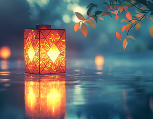 Wall Mural - Floating Lantern Night