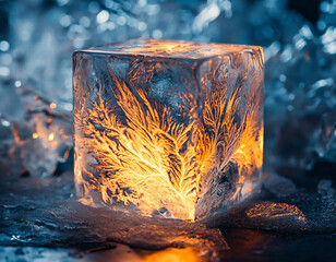 Poster - Frozen Fire Cube