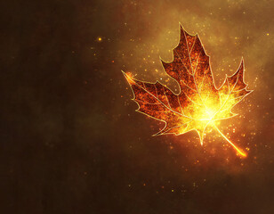 Wall Mural - Golden Autumn Leaf