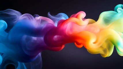 Aufkleber - Vibrant abstract smoke in colorful hues creates dynamic and artistic background, showcasing fluid movement and texture that evokes creativity and energy.