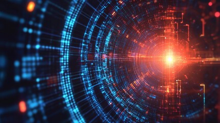 Poster - Abstract Technology Background Featuring Futuristic Science Concepts