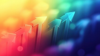 Poster - Abstract Growth Arrows Signifying Business Success and Advancement