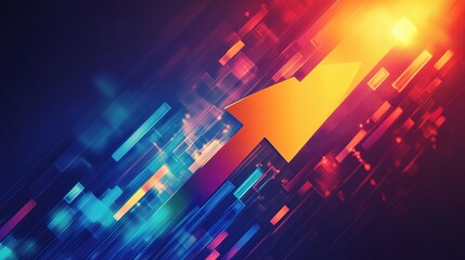Poster - Abstract Arrow Growth Concept Symbolizing Business Success Journey