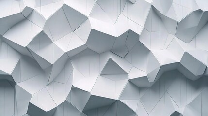 Poster - Abstract White and Gray Geometric Polygon Background Design