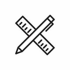 Poster - Design tools ruler pencil icon vector sign
