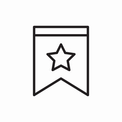 Poster - Bookmark favorite star flag icon vector sign
