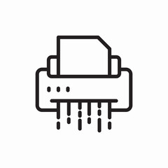 Poster - Paper shredder document destroy icon vector sign
