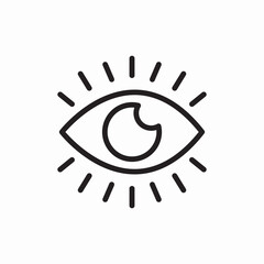 Poster - Vision eye bright focus icon vector sign
