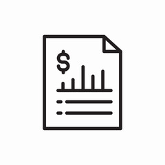 Poster - Financial report document analysis icon vector sign
