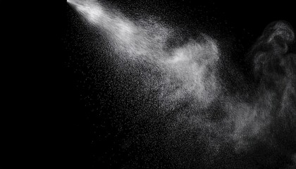 Aufkleber - Fine Mist Spray in Dark Space Capturing the Beauty of Suspended Particles and Airflow Dynamics for Science, Art, and Industrial Use Including Aerosol Studies, Photography, and Conceptual Design