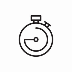 Poster - Time management stopwatch timer icon vector sign
