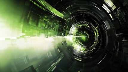 Poster - Futuristic Technology Background with Light and Abstract Patterns