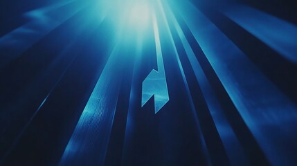 Poster - Modern Blue Abstract Background for Creative Economy Investment Report