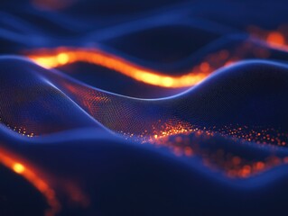 Wall Mural - Close-up of colorful light wave