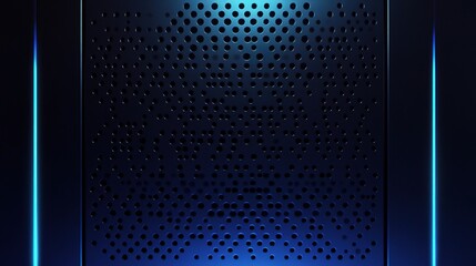 Poster - Abstract Blue Illuminated Metal Background with Stylish Design