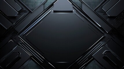 Poster - Sleek Black Metal Texture Background in Vector Illustration Style