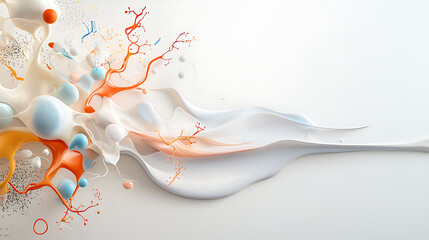 Poster - Dynamic abstract art explosion digital canvas visual design modern environment close-up perspective creative innovation