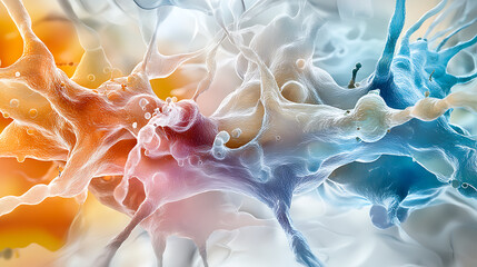 Poster - Dynamic color splash action abstract art fluid motion vivid environment close-up view creative expression