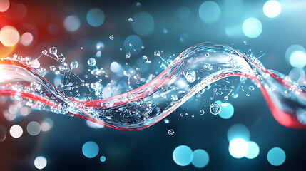 Poster - Dynamic water splash action abstract background digital art fluid motion close-up view creative concepts for visual impact
