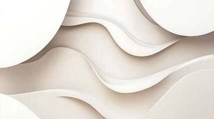 Aufkleber - Abstract Beige and White Wave Pattern Design