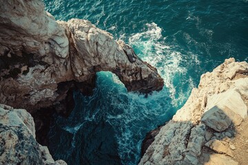 Wall Mural - ocean view from cliff
