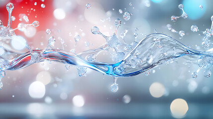 Poster - Dynamic water splash action abstract background high-speed photography bright environment close-up view fluidity concept