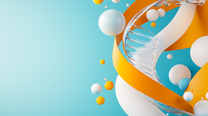 Poster - Colorful abstract design with spiraling shapes digital art modern aesthetics bright environment dynamic perspective