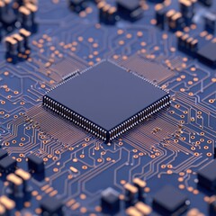 Poster - Exploring quantum computing research innovations technology lab scientific development futuristic environment close-up view