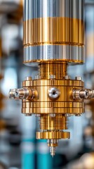 Poster - Innovative quantum computing research facility high-tech lab industrial environment close-up view advanced technology concepts