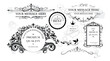 © Creativeactive - Hand drawn design elements collection. Floral frames, corners, dividers, calligraphic lines, borders, swirls. Illustration in vintage style