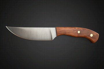 3D icon of a kitchen knife Transparent background