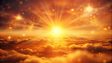 Wall Mural - golden hour celestial radiance a serene sunrise above a sea of clouds