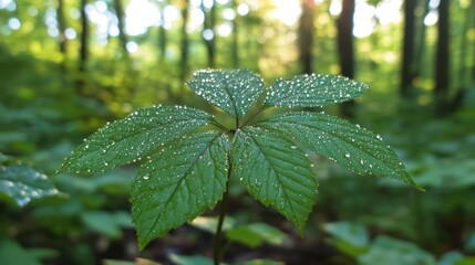 Sticker - Forest Dewdrop Leaf