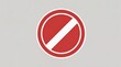 © Ilyas - A bold red circle with a diagonal slash, symbolizing a 'not allowed' or prohibition sign. Clean and simple design, perfect for conveying restrictions, warnings, or no-entry indications in professional