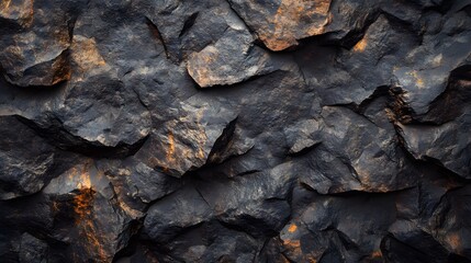 Poster - Dark Rough Rock Texture Background Image