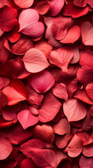 Poster - Many red heart shaped leaves forming a beautiful texture, perfect for Valentine's Day projects