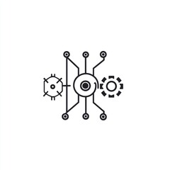 Poster - Abstract Technology Icon Central Eye System