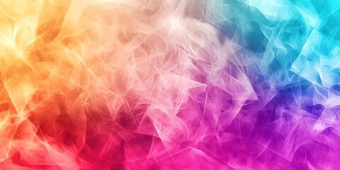 Poster - Colorful background with a rainbow and a white line