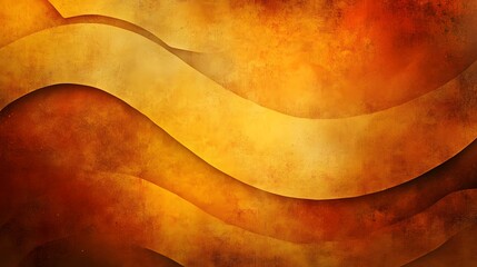 Poster - Abstract Orange Gold Waves Texture Background