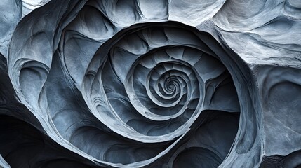 Poster - Abstract Spiral Stone Formation Depicting Natural Art